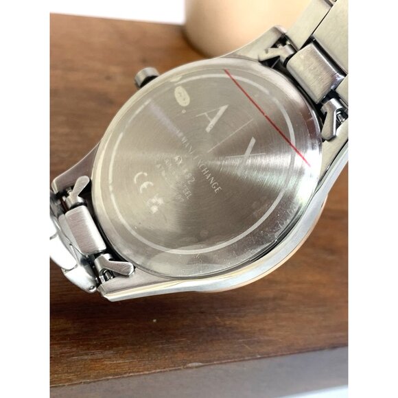 Armani Exchange Men's Watch AX1882 Quartz Black Dial Rose Gold Silver Steel 42mm - Picture 7 of 14
